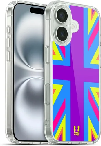 Vista 302 de Head Case Designs Blue Gingham Union Jack Collection - Funda de gel suave compatible con Apple iPhone 7 Plus/iPhone 8 Plus