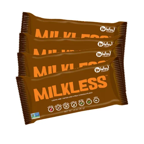 Vegano, sin gluten, sin nueces | Barras de chocolate sin leche (paquete de 4) | Sin lácteos, sin soja, sin sésamo | Snacks aptos para alérgicos |