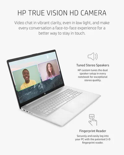 Vista 6 de HP 17 PC portátil, Intel Core i5-1135G7 de 11ª generación, 8 GB de RAM, 512 GB de almacenamiento, pantalla IPS Full HD de 17.3 pulgadas, Windows 10