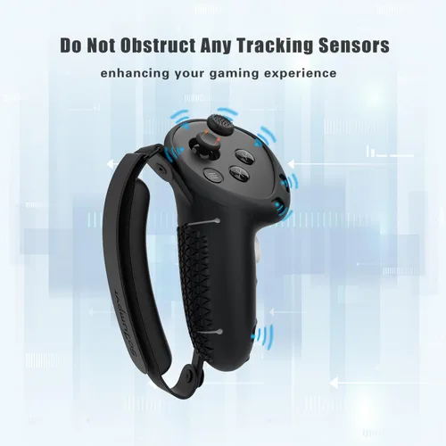 Vista 4 de SoJumpvr Controller Grips Cover Compatible with Meta Quest 3S/Quest 3 Accessories, Hand Strap with Battery Opening, Knuckle Straps with Widen and