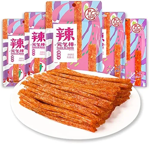 Spicy Strip - Pequeño gluten de Latiao, nostalgia de Latiao, sabor picante dulce, vegano, instantáneo clásico picante sabor picante chino (tiras de