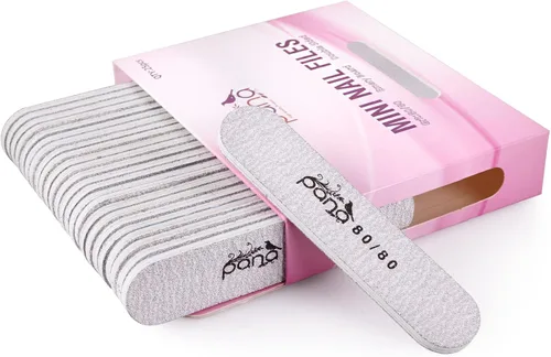 Vista 39 de 10 PIEZAS Limas de Uñas Profesionales PANA de Doble Cara Tamaño Jumbo - Negro, Grano 60/60 - Lima de Uñas Tipo Esmeril Lima Pulidora de Uñas
