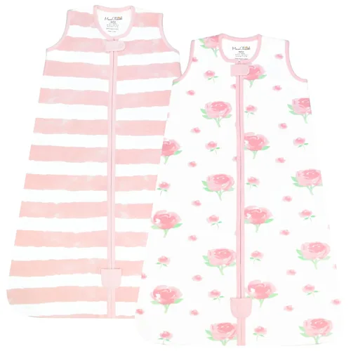 Vista 185 de Mama Cheetah Saco de dormir para bebé de 0.5 TOG, Manta portátil de algodón orgánico para bebé con cremallera bidireccional, Saco de dormir