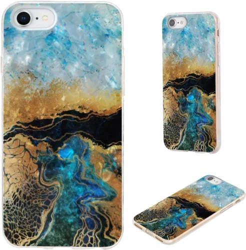Vista 19 de Funda protectora completa delgada y suave de TPU transparente para iPhone SE 2022/2020, iPhone 8/7/6S/6 - Diseño de música divertida guitarra