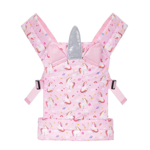 Vista 11 de Lictin Portabebés para muñecas, portador de accesorios para muñecas delanteras y traseras para niñas pequeñas, con correas ajustables para muñeca