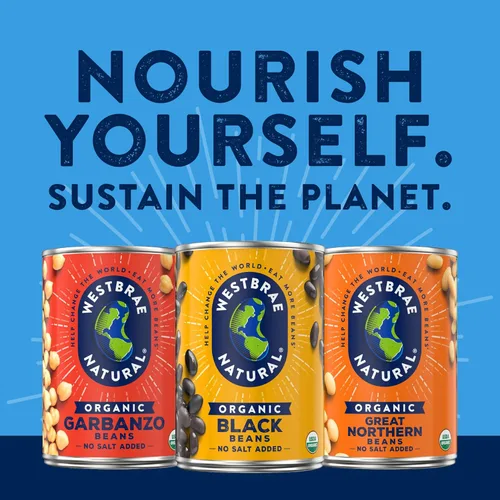 Vista 4 de Westbrae Natural Frijoles negros orgánicos, 15 onzas (paquete de 12)