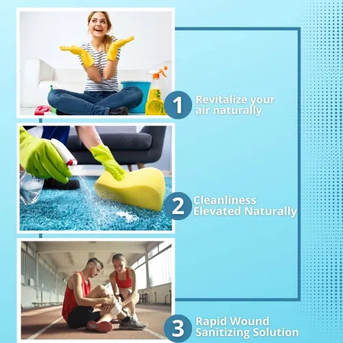 Vista 4 de Peróxido de hidrógeno 3 por ciento, solución de grado alimenticio, limpiador de oxígeno natural puro, botella de 16 onzas líquidas