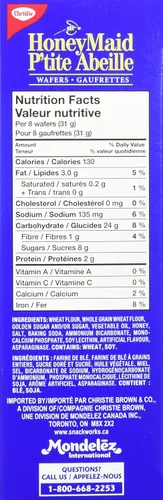 Vista 2 de Honey Maid Graham Wafers, 14.11 oz/14.1 onzas, (importado de Canadá)