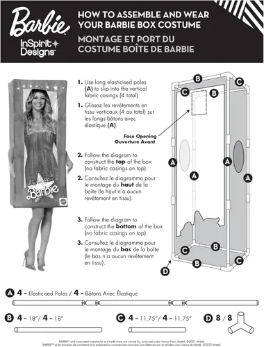 Vista 6 de InSpirit Designs Barbie Doll Box Disfraz de mujer