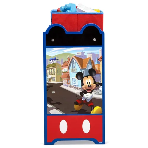 Vista 8 de Delta Children Organizador de almacenamiento de juguetes con diseño de 6 contenedores, Disney Mickey Mouse