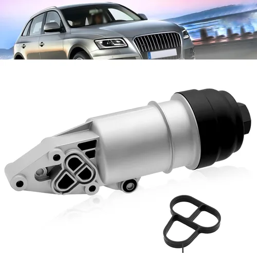 Carcasa de Filtro de Aceite de Aluminio Mejorada Compatible con Audi A4 2005-2008 A5 2008-2014 A6 A7 A8 Quattro Q5 Q7 2010-2015 RS5 S4 S5 SQ5