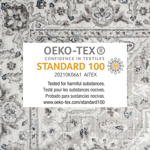 Vista 7 de Home Dynamix Belmar Sterling - Alfombra de medallón oriental, gris/marfil, rectangular de 7 pies 10 pulgadas x 10 pies 2 pulgadas