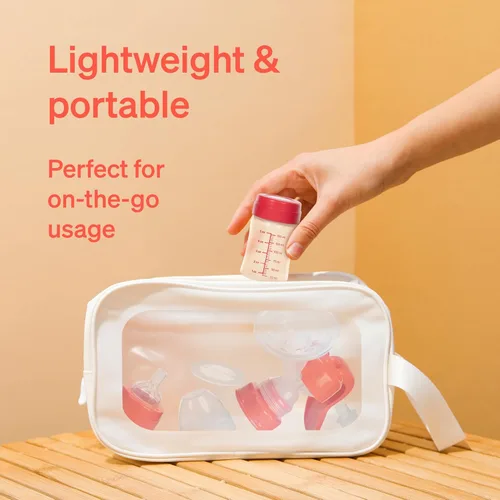 Vista 7 de Love Noobs Extractor de leche manual con 3 bolsas de almacenamiento de leche materna adicionales, bomba de mano, bomba de lactancia manual