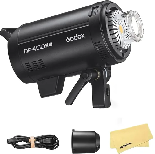 Godox DP400III-V DP400IIIV 400Ws Estroboscópico Profesional Estudio Flash Light,GN87 0.1-1S Tiempo de Reciclaje, Sistema 2.4G X, Montaje Bowens con