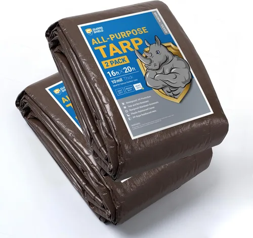 Vista 50 de GUARD SHIELD - Lonas impermeables, de polietileno, cuadradas, gruesas, resistentes a los rayos ultravioleta, con ojales, para exteriores, 12 x 24