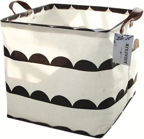 Vista 8 de Cesta de almacenamiento de lona, plegable, organizador con contenedores