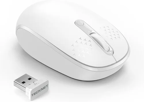 Vista 20 de Tecknet Mouse inalámbrico, mouse silencioso de 2.4 GHz con receptor USB, 4 botones, portátil, inalámbrico, para Chromebook, laptop, computadora