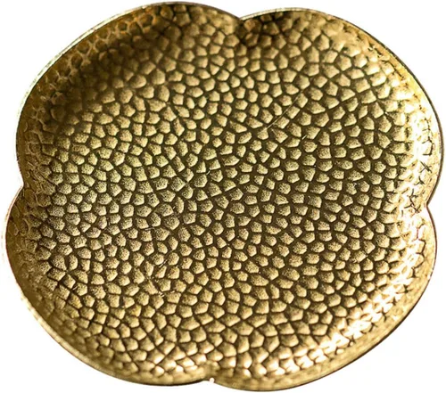 BESTonZON Posavasos de cobre para té, plato de postre, juego de té vintage, accesorios de escritorio retro, posavasos de té chino, posavasos de