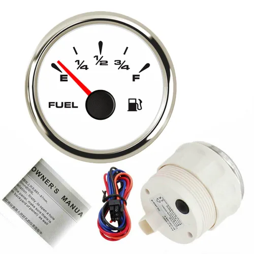 Vista 5 de Medidor de nivel de combustible de 2.047 in/2-1/16 pulgadas, 7 colores de retroiluminación, 0-90ohmios, 10-180ohmios, 73-10ohmios, 0-190ohmios