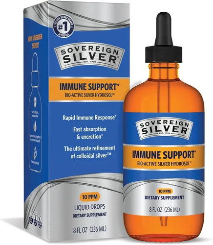 Vista 13 de Sovereign Silver Apoyo Inmunológico - Plata Coloidal, Hidrosol de Plata Bio-Activo, 10 ppm, Cuentagotas Líquido, 2 Fl Oz (59 mL)