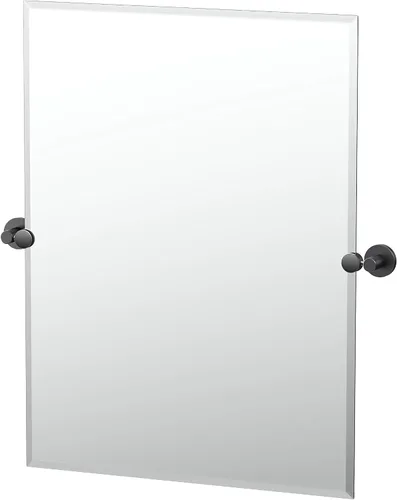 Vista 11 de Gatco 4719MXSM Bleu Espejo rectangular sin marco, 24 H, negro mate/montado en la pared, espejo rectangular biselado inclinable para baño