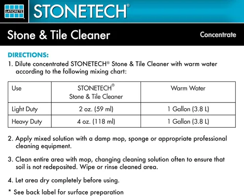 Vista 5 de STONETECH Limpiador de piedra y azulejos, botella de 1 galón (3.8L)