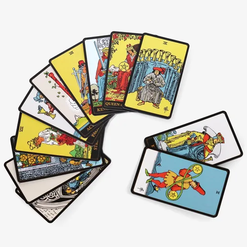Vista 6 de Baraja de tarot clásica de Wyspell - Cartas de tarot originales con libro guía para principiantes - Cartas para principiantes con guía