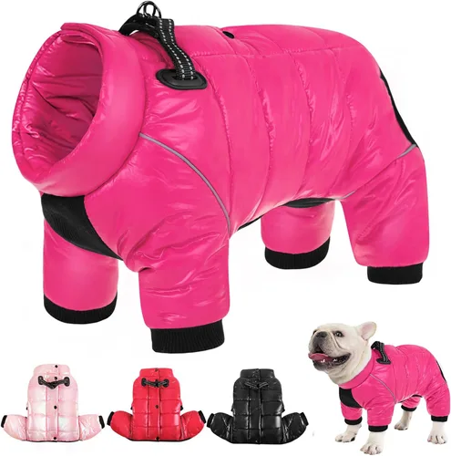 Vista 13 de AOFITEE - Abrigo para perros, impermeable para invierno, cálido traje completo para perros, abrigo de invierno para perros pequeños, chaqueta