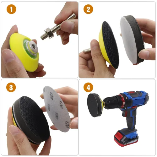 Vista 7 de MAXMAN Papel de lija de 3 pulgadas (2.953 in) de carburo de silicio húmedo y seco, discos de lijado surtidos 6008001500200030005000700010000