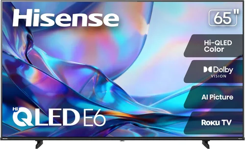 Vista 22 de Hisense Smart Roku TV Class E6SR Series Hi-QLED 4K UHD de 43 pulgadas (43E6SR, modelo 2026) - Dolby Vision, modo de juego Plus, VRR, ALLM, DTS