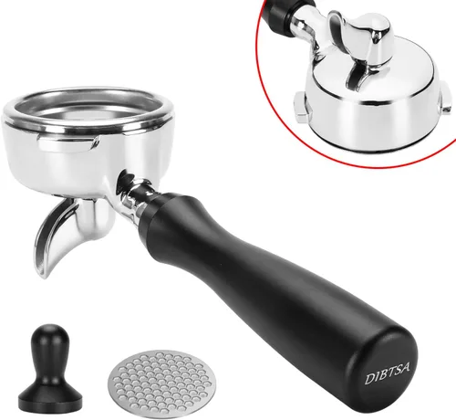 Vista 16 de Portafiltro de 2.283 in compatible con Gaggia, con cesta de filtro de espresso reutilizable de acero inoxidable 304 y pantalla de disco de café