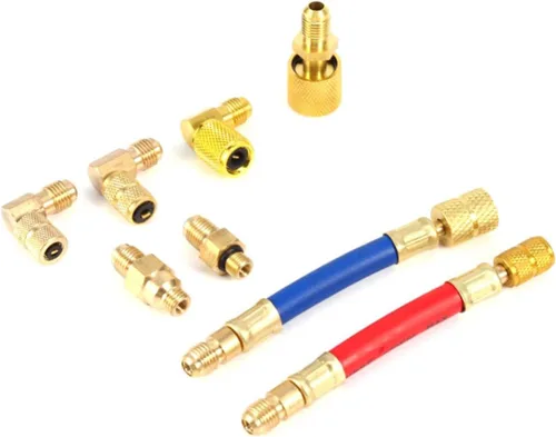 Vista 7 de Kit de conector de acoplador para coche r aire acondicionado adaptador manguera de alta gama acondicionado Conversión colector