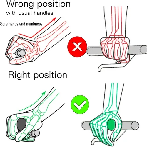 Vista 2 de WCS - Puntas de manillar interior para bicicleta de MTB, extremos de manillar para bicicleta de montaña de tamaño pequeño