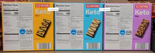 Vista 2 de Elevation by Millville Elevation Keto Bar - Pecana de caramelo salado, chocolate y coco, brownie de chocolate y almendras, 5.6 onzas, 5.64 oz