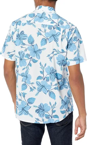 Vista 3 de Tienda Essentials - Camisa de manga corta para hombre, ajuste regular, estampada