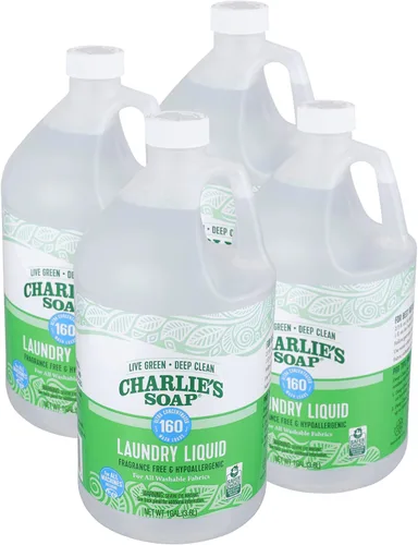 Vista 11 de Charlie's Soap Detergente líquido para ropa sin fragancia, 160 cargas (128 onzas, 1 paquete)