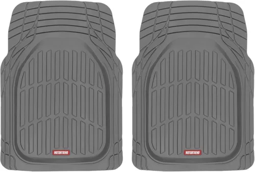 Vista 12 de Motor Trend -2 alfombrillas delanteras para el piso del automóvil- Forros de contorno FlexTough negros - Alfombrillas de goma resistentes