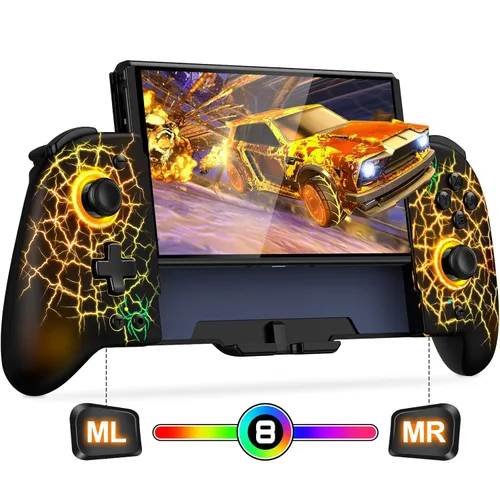 Gamtoure Switch Controller Wireless for Nintendo SwitchOLED, Handheld One-Piece Switch Controller Replacement for Joy con, with Hall Effect