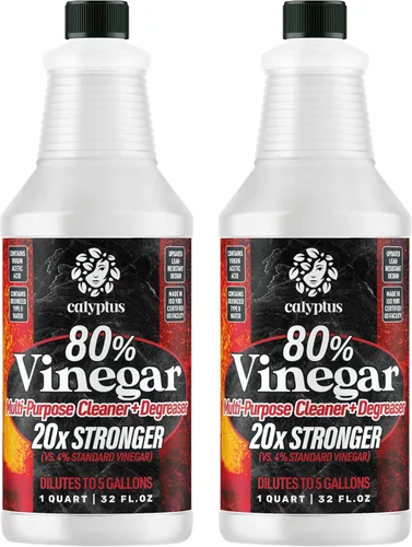 Vista 8 de Calyptus Vinagre súper concentrado 75% puro Diluye a 3.75 galones 15 vinagre concentrado de potencia 1 cuarto de galón
