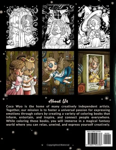 Vista 2 de Spooky Doll Cute and Creepy Coloring Book with a Mysterious Journey for Stress Relief and Relaxation
