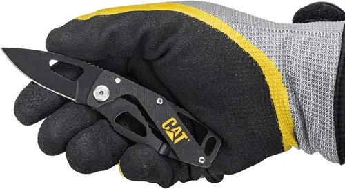 Vista 6 de CAT Cuchillo plegable de esqueleto, mango G10, hoja de acero inoxidable 3Cr13MoV, Liner-Lock, EDC cuchillo de campamento al aire libre