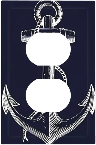 Vista 96 de Mid Century Morden Boho - Placa de pared para interruptor de luz dúplex de 1 banda, placa frontal decorativa eléctrica para receptáculo para baño