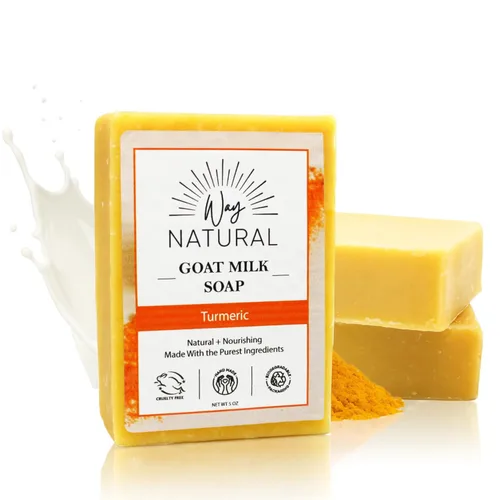 Vista 22 de Barra de jabón de leche de cabra, cúrcuma, de primera calidad, hecha a mano con leche real en Estados Unidos, grande (5 onzas), jabón de cabra