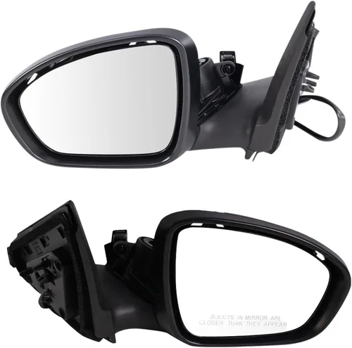 Vista 103 de TRQ Conjunto de 2 piezas de espejo lateral para conductor y pasajero, ajuste eléctrico, sin calefacción, sin memoria, color negro, compatible