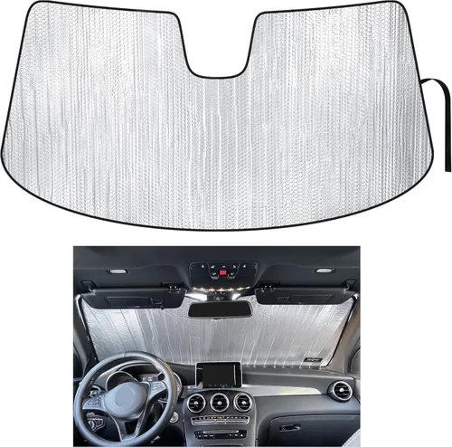 Vista 11 de Parasol reflectante para asiento delantero de ventana lateral, ajuste personalizado para Mercedes Benz GLC Class 4Dr Coupé 2016 2017 2018 2019 2020