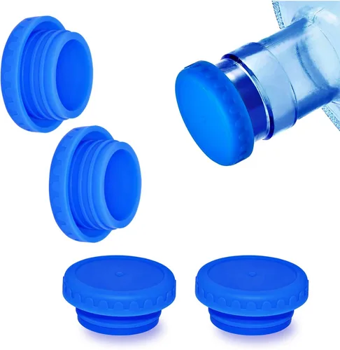 Tapas de Jarra de Agua de 5 Galones Reutilizables de Silicona - Sellado Fuerte sin Derrames, Tapa Superior para Botellas de 55mm para Exteriores y