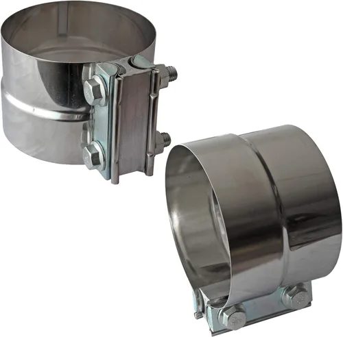 Vista 14 de 2 piezas de abrazaderas de escape de 5 pulgadas de acero inoxidable para banda de silenciador de 5 pulgadas de diámetro interno a 5.5 pulgadas