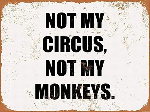 UPABLUNSO NOT My Circus NOT My Monkeys - Kits de pintura de diamantes para adultos, citas, palabras, arte de diamante, kit de pintura por números,