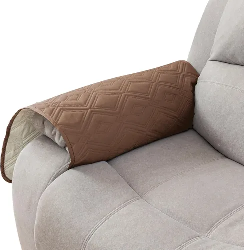 Vista 38 de Genina Juego de 2 Fundas de Reposabrazos para Sofá 100% Impermeables, Fundas para Reposabrazos de Sofá, Sillón, Protectores Antideslizantes