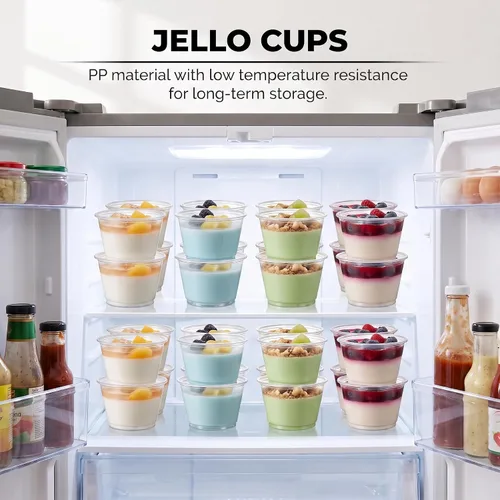 Vista 5 de GGOLDMER 300 Pack 4oz Plastic Portion Cups with No Lids, Condiment Cups